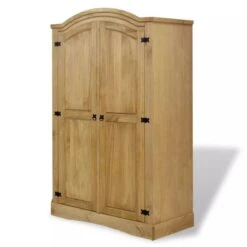 Armoire 2 Portes Pin Massif Ciré Naturel Mexica -Lexibook Magasin armoire 2 portes pin massif cire naturel mexica 3666722585620 246359