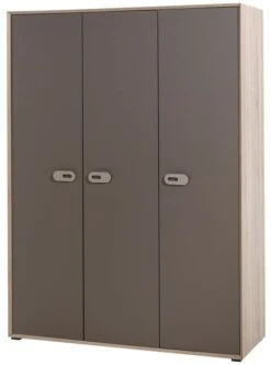 Armoire 3 Portes Bois Clair Et Marron Foresta