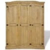 Armoire 3 Portes Pin Massif Ciré Naturel Mexica -Lexibook Magasin armoire 3 portes pin massif cire naturel mexica 3666722588461 246353