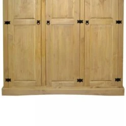 Armoire 3 Portes Pin Massif Ciré Naturel Mexica 10 Armoire 3 Portes Pin Massif Ciré Naturel Mexica -Lexibook Magasin armoire 3 portes pin massif cire naturel mexica 3666722588461 246356