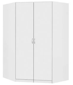 Armoire D'angle Blanche 2 Portes Battantes Kaze