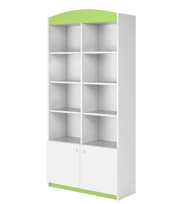 Bibliothèque Blanche Et Vert Drimy 90 Cm 4 Bibliothèque Blanche Et Vert Drimy 90 Cm – Image 2