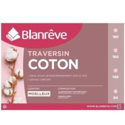 BLANREVE Traversin En Coton - 90 Cm - Blanc