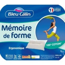 BLEU CALIN Oreiller MEMOFILL Ergonomique 50x70cm -Lexibook Magasin bleu calin oreiller memofill ergonomique 50x70cm 3153633396365 513492
