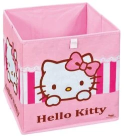 Boîte De Rangement Pliable Tissu Rose Hello Kitty Sweety