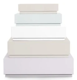 Boîtes De Rangement Bois Laqué Multicolore Pyramid Combi 11