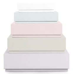 Boîtes De Rangement Bois Laqué Multicolore Pyramid Combi 8