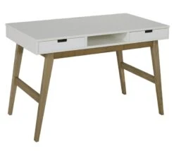BUreau Enfant Bois Laqué Blanc Et Pieds Hêtre Massif Nandy -Lexibook Magasin bureau enfant bois laque blanc et pieds hetre massif trendy 5414375168398 591871