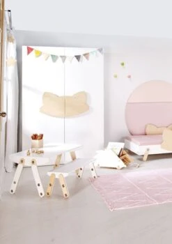 Bureau Enfant Réglable Bois Clair Laqué Milky -Lexibook Magasin bureau enfant reglable bois clair laque milky 327204