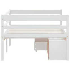 Lit Banquette Avec Tiroirs Et Armoire Blanc Bois De Pin 90x200cm -Lexibook Magasin cadre de lit avec tiroirs et armoire blanc bois de pin 90x200cm 3666722222419 1136540