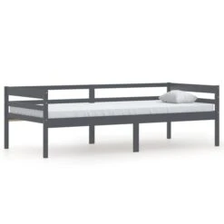 Lit Banquette Gris Foncé Bois De Pin Massif 90x200 Cm