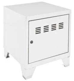 Caisson De Rangement 1 Porte Métal Blanc Brillant Lee
