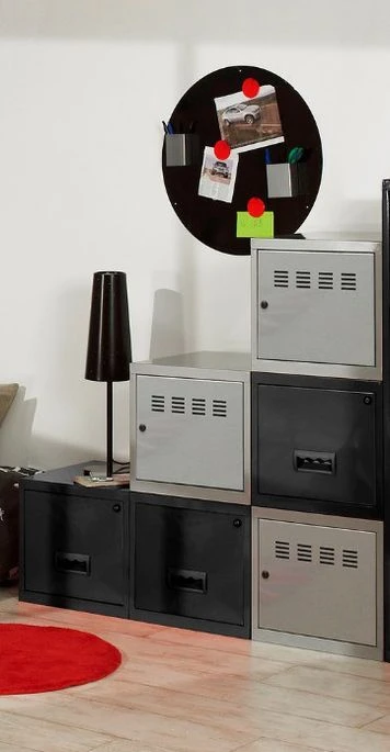 Caisson De Rangement 1 Porte Métal Gris Mat Pilake 8 Caisson De Rangement 1 Porte Métal Gris Mat Pilake – Image 6