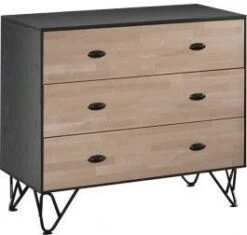 Chambre 3 Pièces Bois Massif Clair Et Gris Arna 120x200 Cm 2 -Lexibook Magasin chambre 3 pieces bois massif clair et gris arna 120x200 cm 265193