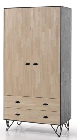 Chambre Enfant 3 Pièces Bois Massif Clair Et Gris Arna 90x200 Cm -Lexibook Magasin chambre enfant 3 pieces bois massif clair et gris arna 90x200 cm 5420070223713 100525