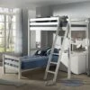 Chambre Enfant 3 Pièces Lit Mezzanine Lit Simple Et Commode 2 Portes Pin Massif Blanc Pino 90x200 Cm -Lexibook Magasin chambre enfant 3 pieces lit mezzanine lit simple et commode 2 portes pin massif blanc pino 90x200 cm 5420070235112 717177