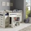 Chambre Enfant 5 Pièces Lit Bureau 2 Commodes Et étagère Pin Massif Blanc Pino 90x200 Cm -Lexibook Magasin chambre enfant 5 pieces lit bureau 2 commodes et etagere pin massif blanc pino 90x200 cm 5420070212656 697068