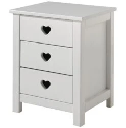 Chambre Enfant 5 Pièces Lit Sommier Chevet Bureau Et Armoire 2 Portes Bois Laqué Blanc Cœur 90x200 Cm -Lexibook Magasin chambre enfant 5 pieces lit sommier chevet bureau et armoire 2 portes bois laque blanc c ur 90x200 cm 5420070224888 691261