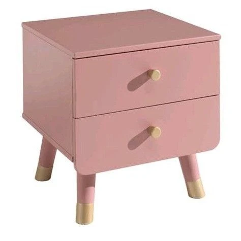 Chevet Enfant 2 Tiroirs Bois Terre Rose Satiné Funy 3 Chevet Enfant 2 Tiroirs Bois Terre Rose Satiné Funy