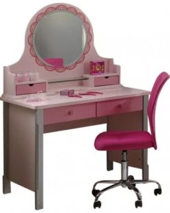 Coiffeuse Gris Et Rose Girly -Lexibook Magasin coiffeuse gris et rose girly 209189