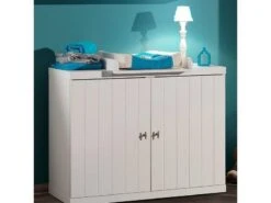 Commode 2 Portes Bois Laqué Blanc Robin 6 Commode 2 Portes Bois Laqué Blanc Robin -Lexibook Magasin commode 2 portes bois laque blanc robin 5420070207546 219137