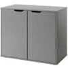 Commode 2 Portes Pin Massif Gris Pinie -Lexibook Magasin commode 2 portes pin massif gris pino 5420070233972 693746