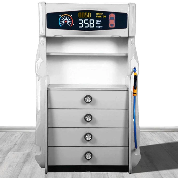 Commode Enfant 4 Tiroirs Blanc Pompe à Essence 8 Commode Enfant 4 Tiroirs Blanc Pompe à Essence – Image 6