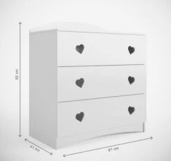 Commode Enfant Blanche Ornée De Cœurs 3 Tiroirs Myra 11 Commode Enfant Blanche Ornée De Cœurs 3 Tiroirs Myra -Lexibook Magasin commode enfant blanche ornee de c urs 3 tiroirs myra 3666722589970 1223730