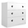 Commode Enfant Blanche Ornée De Cœurs 3 Tiroirs Myra -Lexibook Magasin commode enfant blanche ornee de c urs 3 tiroirs myra 3666722589970 1234642