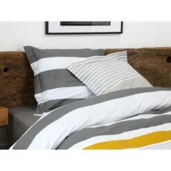 COUETTES ET CETERA Parure De Couette Bandeau - 1 Housse De Couette 240 X 260 Cm + 2 Taies 65 X 65 Cm - Gris, Beige Et Blanc -Lexibook Magasin couettes et cetera parure de couette bandeau 1 housse de couette 240 x 260 cm 2 taies 65 x 65 cm gris beige et blanc 3701393700344 525945