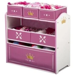 DELTA CHILDREN Meuble De Rangement Couronne Blanc - Rose -Lexibook Magasin delta children meuble de rangement couronne blanc rose 0080213089320 521490