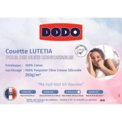 DODO Couette Tempérée LUTETIA 220 X 240 Cm - 100% Coton - 350g/m² -Lexibook Magasin dodo couette temperee lutetia 220 x 240 cm 100 coton 350g m 3307410022224 659898