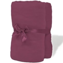 Drap-housse 2 Pcs Jersey De Coton 140x200-160x200 Cm Bordeaux -Lexibook Magasin drap housse 2 pcs jersey de coton 140x200 160x200 cm bordeaux 8718475960621 586169