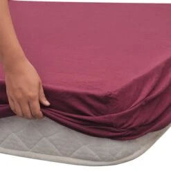 Drap-housse 2 Pcs Jersey De Coton 90x190-100x200 Cm Bordeaux -Lexibook Magasin drap housse 2 pcs jersey de coton 90x190 100x200 cm bordeaux 8718475960607 1268704