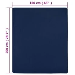 Drap-housse Jersey Bleu Marine 160x200 Cm Coton -Lexibook Magasin drap housse jersey bleu marine 160x200 cm coton 3666722937511 1512637