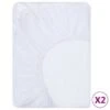 Draps-housses Imperméables 2 Pcs Coton 90x200 Cm Blanc -Lexibook Magasin draps housses impermeables 2 pcs coton 90x200 cm blanc 8720286229910 727040
