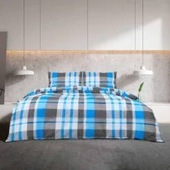 Ensemble De Housse De Couette Bleu Et Gris 155x220 Cm Coton -Lexibook Magasin ensemble de housse de couette bleu et gris 155x220 cm coton 3666722937603 1514525