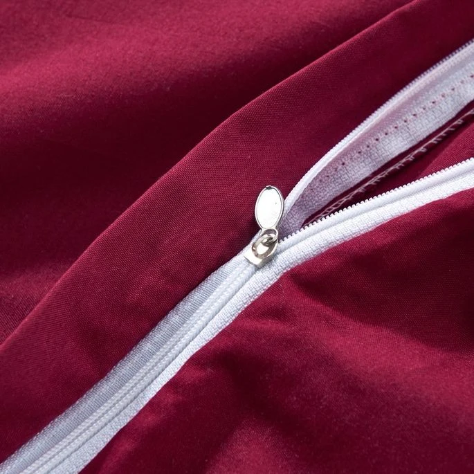 Ensemble De Housse De Couette Bordeaux 200x200/60x70 Cm 5 Ensemble De Housse De Couette Bordeaux 200x200/60x70 Cm – Image 3