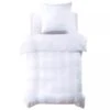 Ensemble Housse De Couette Satin De Coton Blanc 155x220/80x80cm -Lexibook Magasin ensemble housse de couette satin de coton blanc 155x220 80x80cm 8718475515708 1268782