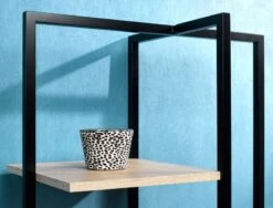 Etagère 3 Niveaux Métal Noir Et Bois Hêtre Clair Bahia -Lexibook Magasin etagere 3 niveaux metal noir et bois hetre clair bahia 344559