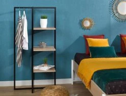 Etagère 3 Niveaux Métal Noir Et Bois Hêtre Clair Bahia -Lexibook Magasin etagere 3 niveaux metal noir et bois hetre clair bahia 344561