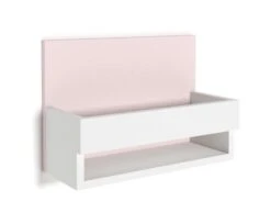 Étagère Livres Blanc Fond Rose