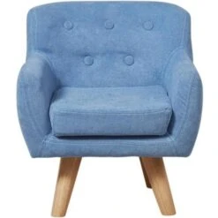 Fauteuil Enfant Tissu Bleu Et Pieds Bois Massif Clair Kansa -Lexibook Magasin fauteuil enfant tissu bleu et pieds bois massif clair charlotte 3248115115074 412709
