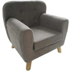 Fauteuil Enfant Tissu Gris Et Pieds Bois Massif Clair Kansa -Lexibook Magasin fauteuil enfant tissu gris et pieds bois massif clair charlotte 3248115115180 412713