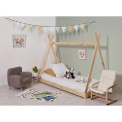 Fauteuil Enfant Tissu Gris Et Pieds Bois Massif Clair Kansa -Lexibook Magasin fauteuil enfant tissu gris et pieds bois massif clair charlotte 3248115115180 412715