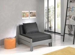 Fauteuil Transformable 80x200 Cm Pin Massif Gris Pino -Lexibook Magasin fauteuil transformable 80x200 cm pin massif gris pino 5420070234276 693309