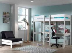 Fauteuil Transformable 80x200 Cm Pin Massif Laqué Blanc Pino -Lexibook Magasin fauteuil transformable 80x200 cm pin massif laque blanc pino 5420070226301 693302