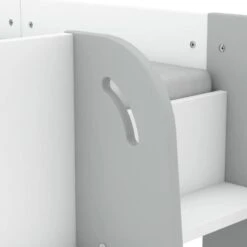 HAPPY Lit Combiné Junior 90x200 Cm - Blanc Mat Et Gris Clair - L 203,4 X H 97,8 X P 120,5 Cm -Lexibook Magasin happy lit combine junior 90x200 cm blanc mat et gris clair l 203 4 x h 97 8 x p 120 5 cm 3397701788779 453367