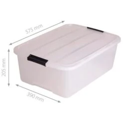 IRIS OHYAMA Lot De 3 Boîtes De Rangement Top Box TB-30 - Plastique - 30 L - 57,5 X 39 X 20,5 Cm - Transparent Et Noir -Lexibook Magasin iris ohyama lot de 3 boites de rangement top box tb 30 plastique 30 l 57 5 x 39 x 20 5 cm transparent et noir 8716382156670 521046
