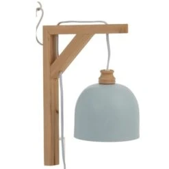 Lampe Murale Enfant Pin Massif Et Métal Bleu Peeka - Lot De 4